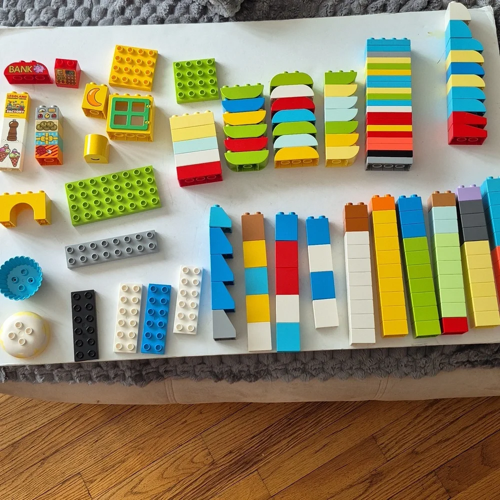 Lego Duplo Lot Of 155 Light Color Blocks Used Gently Building Block Set for Kids